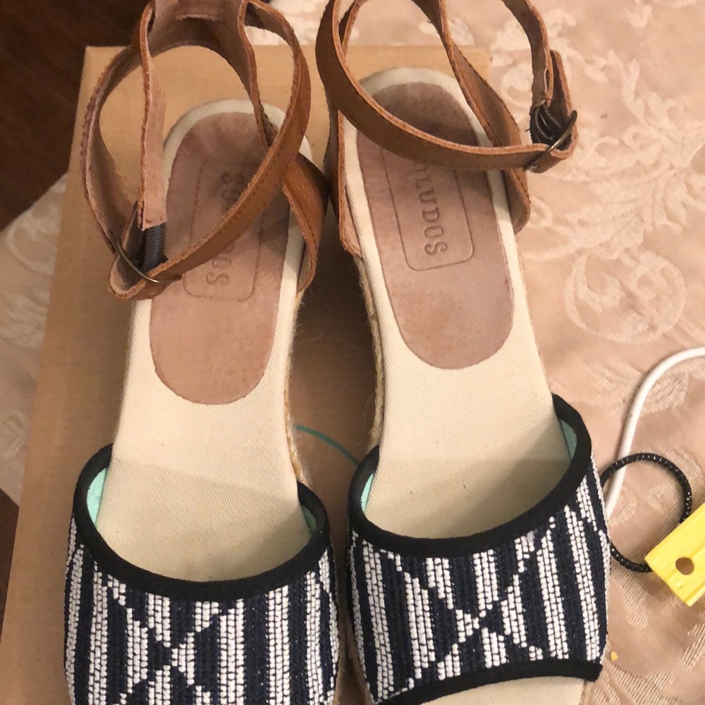 Soludos Navy Beaded Espadrilles - image 5